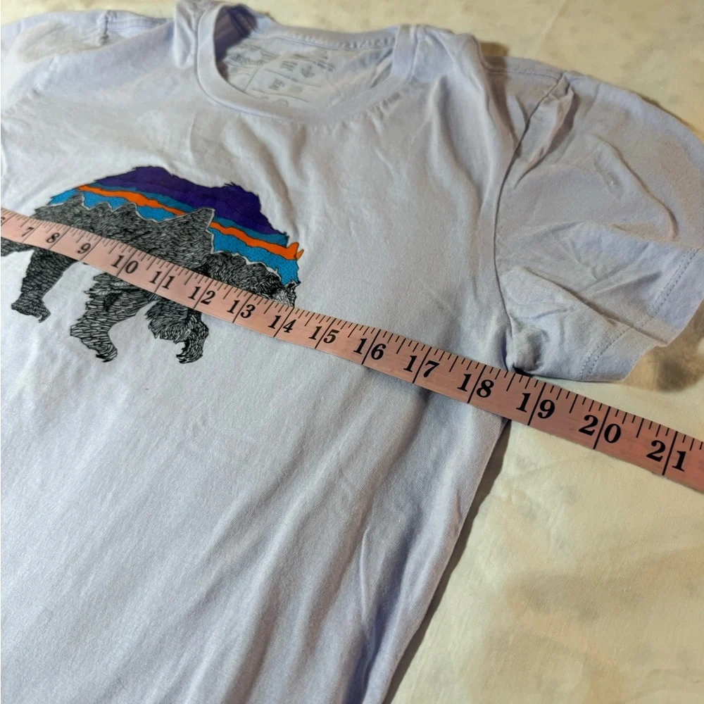 Patagonia Light Purple Bear Graphic Tee Medium